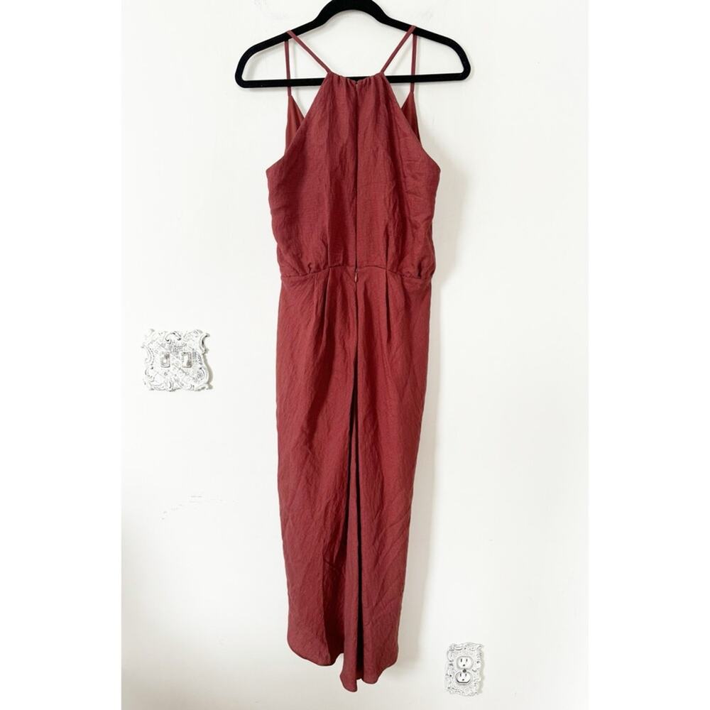Joie Rust Tanika Twisted Front Wrap Slip Midi Dress M - Picture 6 of 10